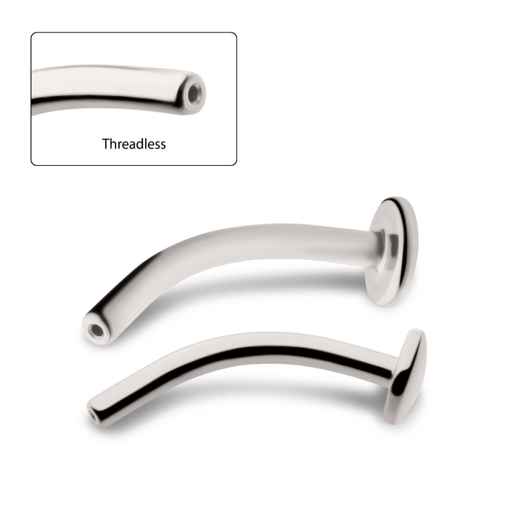 Titanium Threadless with Fixed Disk Floating Navel Bar