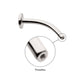 Titanium Threadless with Fixed Disk Floating Navel Bar