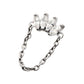 Titanium Threadless 4-Cluster Marquise AAA CZ Top with Dangle Chain