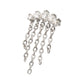 Titanium Threadless 5-Cluster Round AAA CZ Top with 5 Dangle Chains