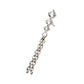 Titanium Threadless Triple Round AAA CZ Top with 2 Dangle Chains