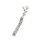 Titanium Threadless Triple Round AAA CZ Top with 2 Dangle Chains