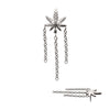 Titanium Threadless Pot Leaf Top with Triple Dangle Chain