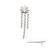 Titanium Threadless Pot Leaf Top with 3 Dangle Chains