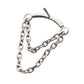 Titanium-Threadless 2-Tier Dangle Chain Curved Bar Top