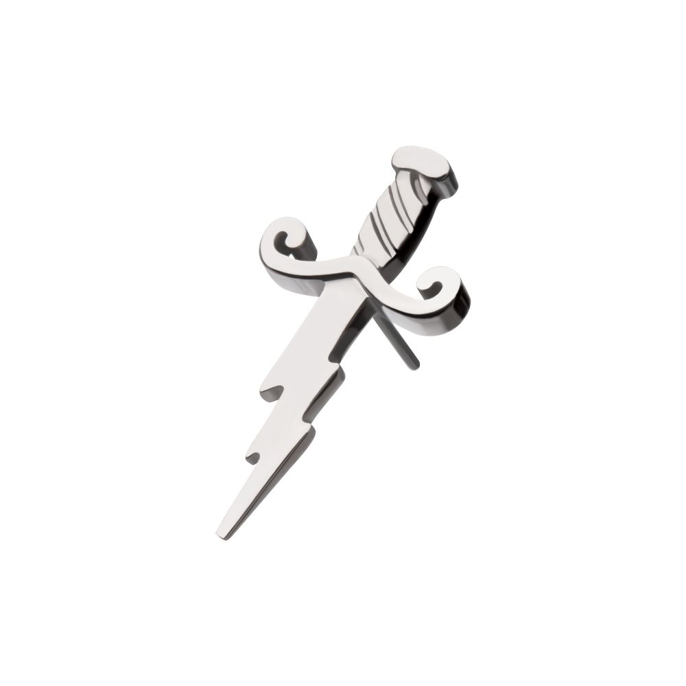 Titanium Threadless Dagger with Lightning Blade Top