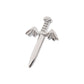 Titanium Threadless Dagger with Bat Wing Top