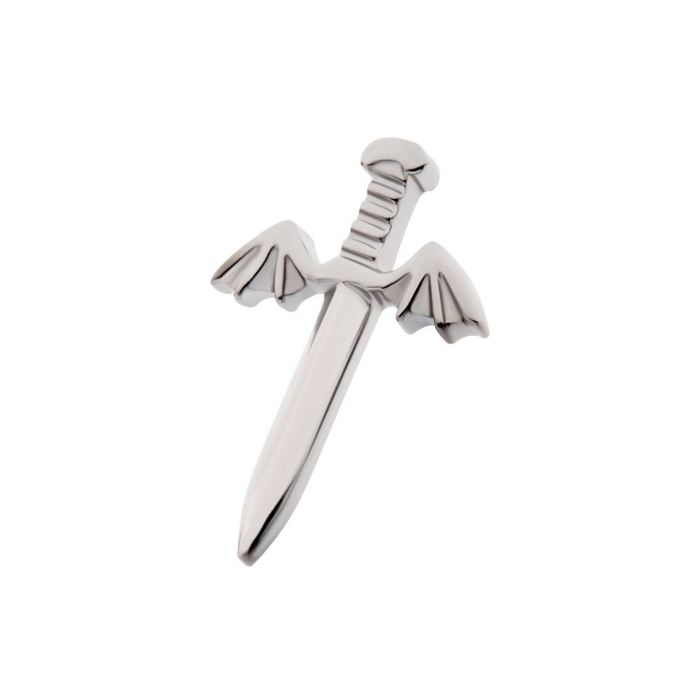 Titanium Threadless Dagger with Bat Wing Top