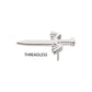 Titanium Threadless Dagger with Bat Wing Top