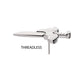 Titanium Threadless Dagger with Flying Bat Top