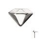 Titanium Threadless 3D Diamond Shape Top