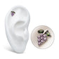 Titanium Threadless Prong Set Gem Grape Top