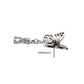 Titanium Threadless Butterfly Top with Prong Set 2-Gem Dangle
