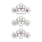 Titanium Threadless Triple Cut Out Cherry Blossom Flower Top with Prong Set Gem