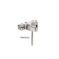 Titanium Threadless Prong Set Heart Top with Clear Round Gem