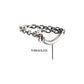 Titanium Threadless Hidden Helix Curved Bar Top with 2-Tier Chain Dangle