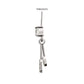 Titanium Threadless Vertical Helix Prong Set Gem Top with Duo Bar Dangle