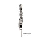 Titanium Threadless Hidden Helix 5-Cluster Teardrop Gem Curved Bar Top with 5-Chain Prong Gem Dangle
