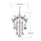 Titanium Threadless Hidden Helix 5-Cluster Teardrop Gem Curved Bar Top with 5-Chain Prong Gem Dangle