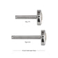 Titanium Threadless 4mm Bezel Heart Gem Back Duality Labret (Base Only)