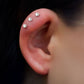 Titanium Threadless 4mm Bezel Heart Gem Back Duality Labret (Base Only)