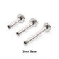 Titanium Threadless Labret 3mm Base