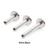 Titanium-Threadless Labret 4mm Base