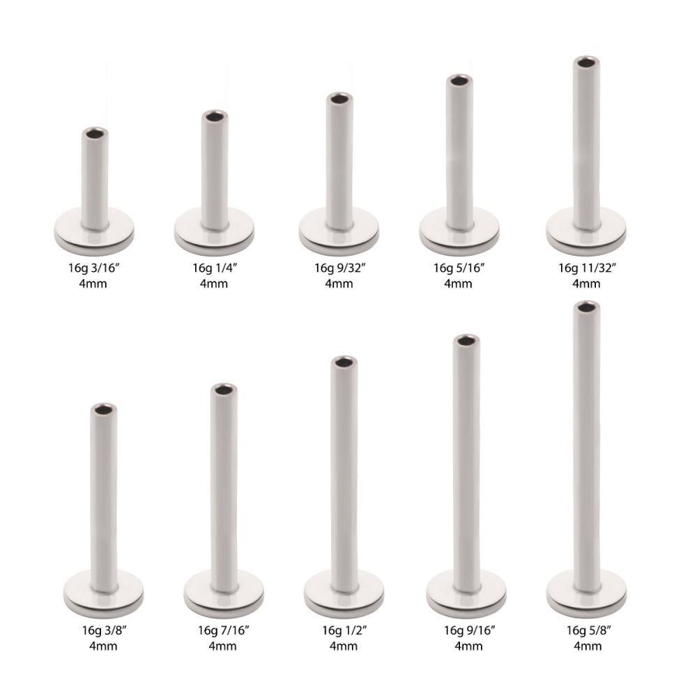 Titanium-Threadless Labret 4mm Base