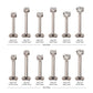 Titanium Threadless Labret with Prong Set CZ Top & 4mm Base
