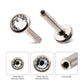 Titanium Threadless Bezel Gem Back Duality Labret (Base Only)