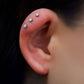 Titanium Threadless 3mm Bezel  Gem Back Duality Labret (Base Only)