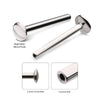Titanium Threadless High Polish Mirror Finish 2.5mm Dome Labret Base