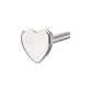 Titanium Threadless Heart Back Duality Labret (Base Only)
