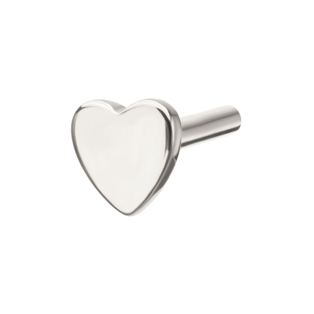 Titanium Threadless Heart Back Duality Labret (Base Only)
