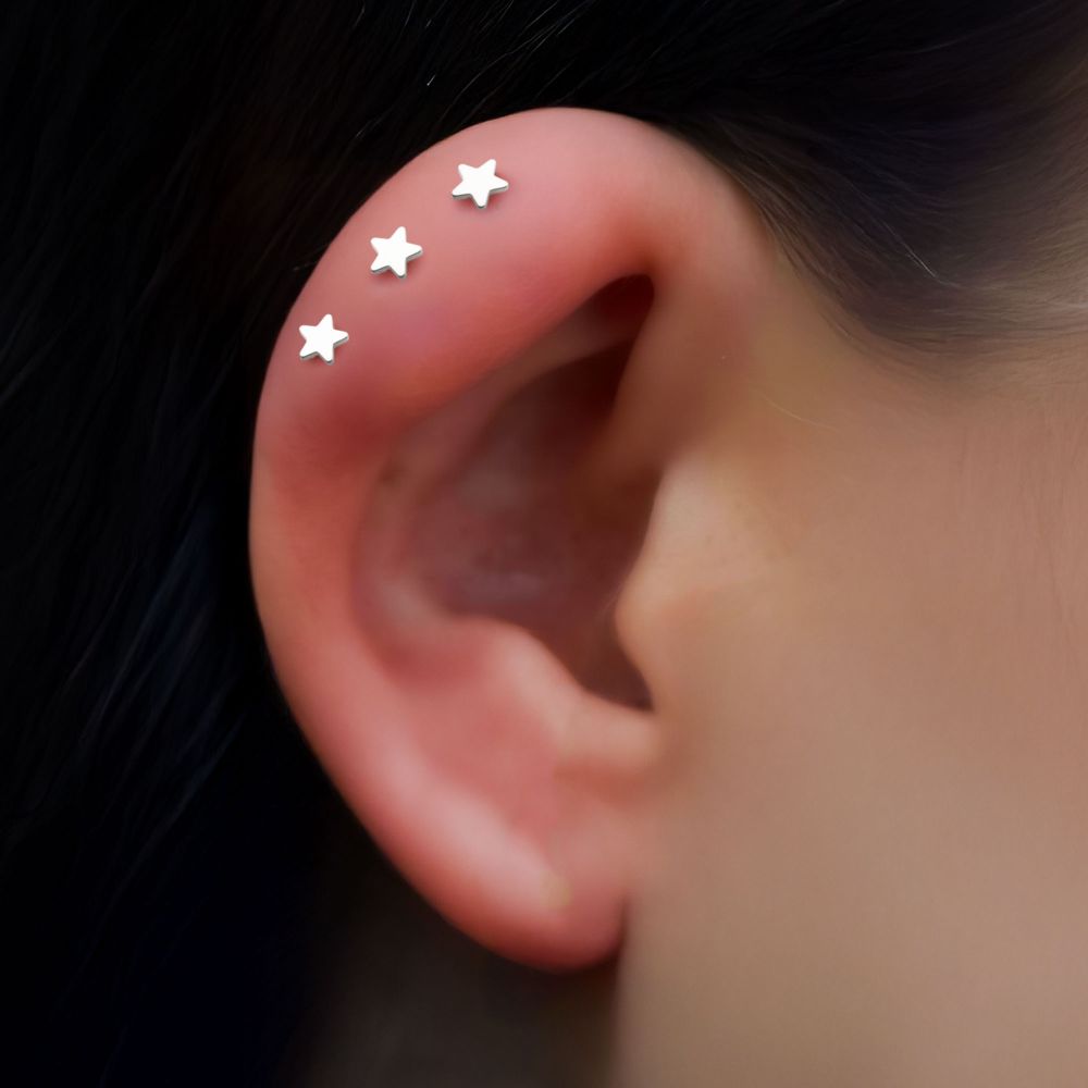 Titanium Threadless Star Back Duality Labret (Base Only)