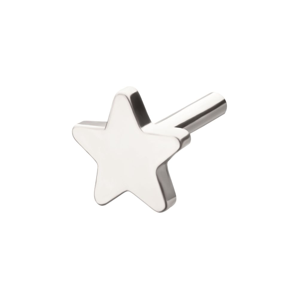 Titanium Threadless Star Back Duality Labret (Base Only)