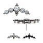 Titanium Threadless 5-Bezel Set AAA Gem & Beads Cluster Top
