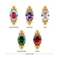 Titanium Threadless "Nova Oval" Prong Set Gem Top