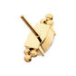 Titanium Threadless "Nova Oval" Prong Set Gem Top