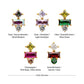 24Kt Gold PVD Titanium Threadless "Astra Cluster" Prong Set Gem Top
