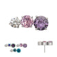Titanium Threadless "Radiant Arc" Prong Set Gem Top
