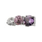 Titanium Threadless "Radiant Arc" Prong Set Gem Top