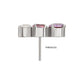 Titanium Threadless "Radiant Arc" Prong Set Gem Top