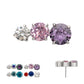 Titanium Threadless "Radiant Arc" Prong Set Gem Top