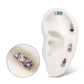 Titanium Threadless "Radiant Arc" Prong Set Gem Top