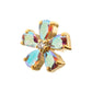 24Kt Gold PVD Titanium Threadless "Radiant Bloom Flower" Prong Set Gem Top