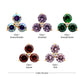 24Kt Gold PVD Titanium Threadless Trinity Prong Set Gem Top