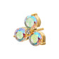 24Kt Gold PVD Titanium Threadless Trinity Prong Set Gem Top