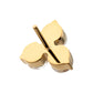 24Kt Gold PVD Titanium Threadless Trinity Prong Set Gem Top