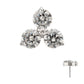 Titanium Threadless Trinity Prong Set Gem Top